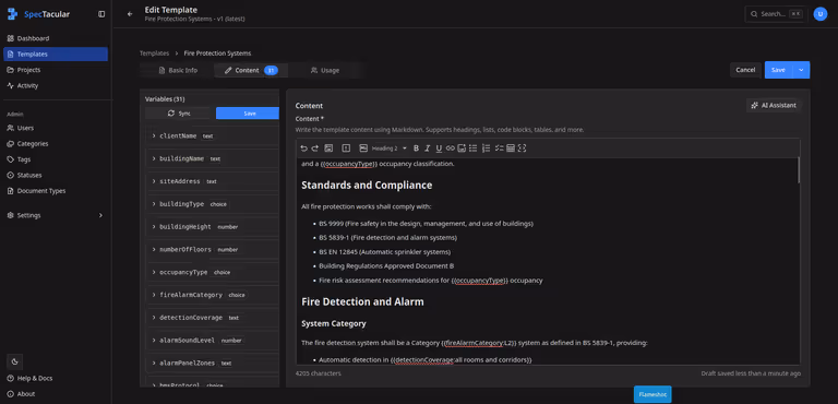 Document editor showing inline edits alongside resolved comments